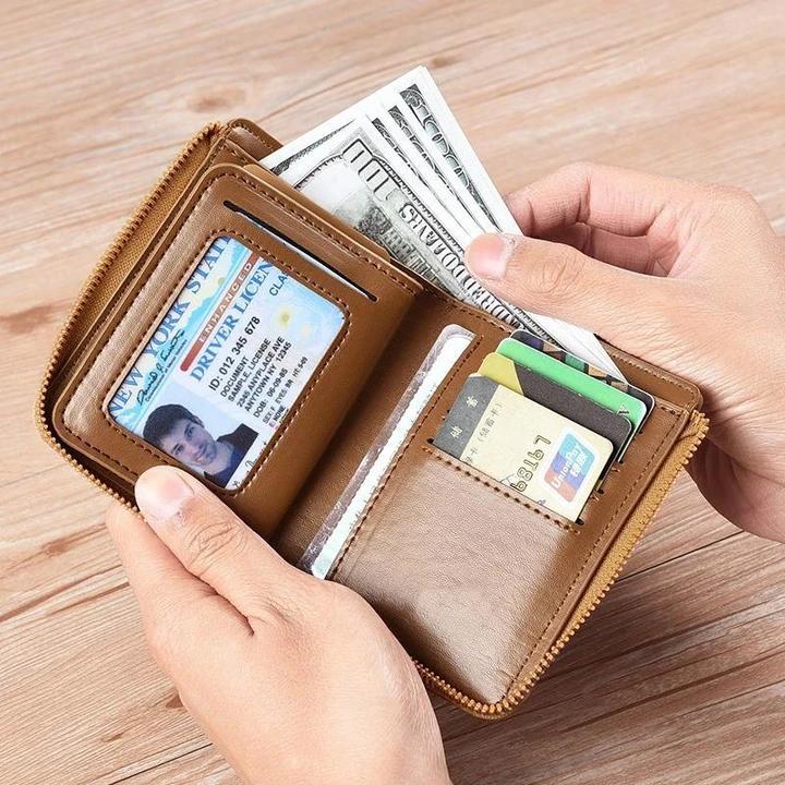 RFID-Blocking Men's Leather Wallet