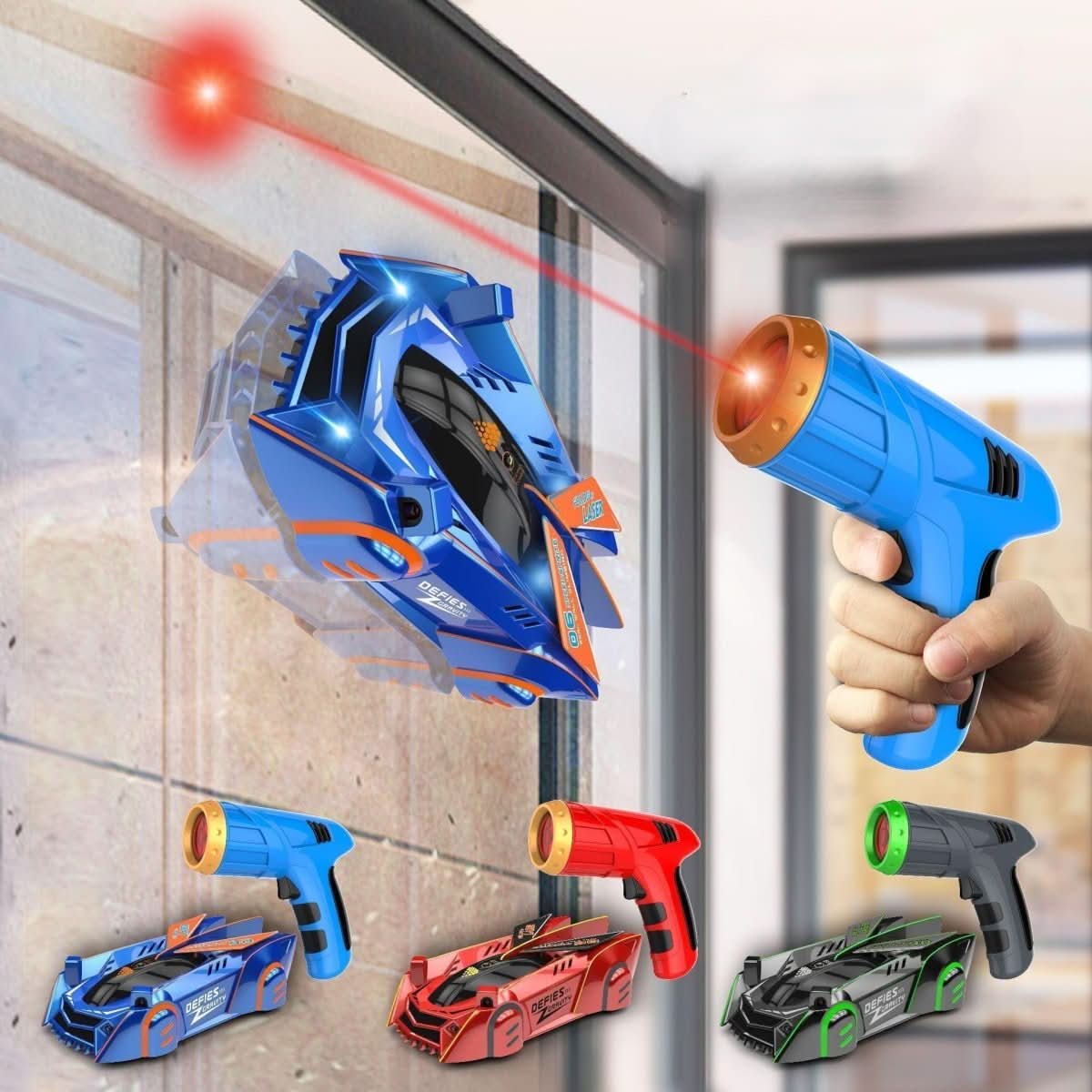 Laser-Guided Wall-Climbing RC Car for Kids
