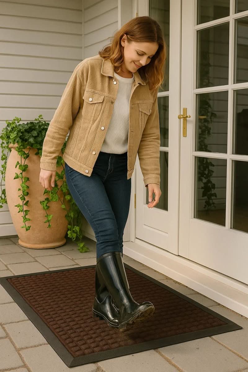 Durable Anti-Slip Dirt Scraping Doormat for Entryways