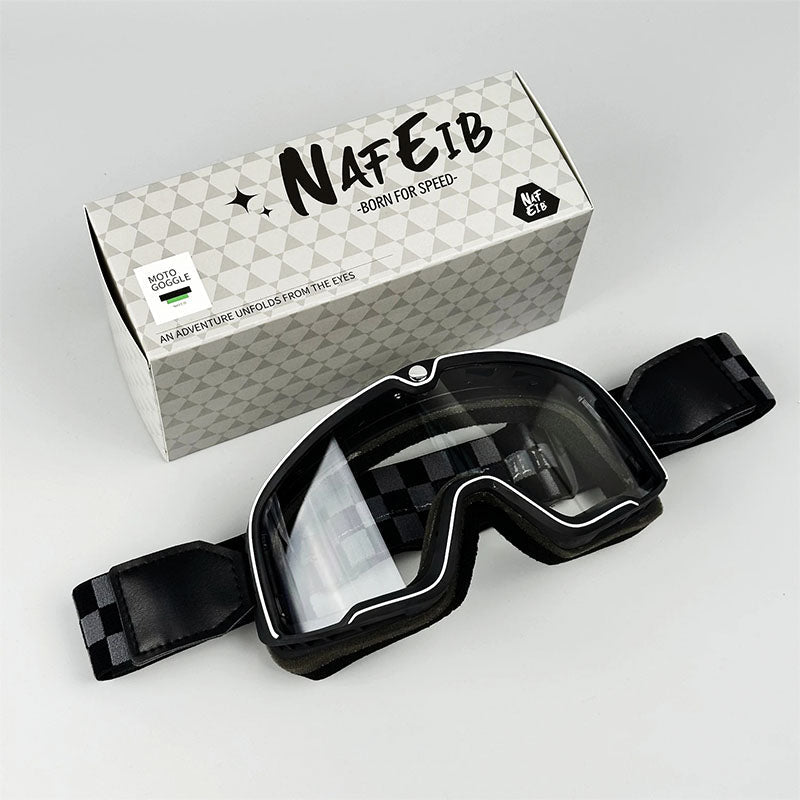 Vintage Men's Motorcycle Goggles, Windproof Retro Design