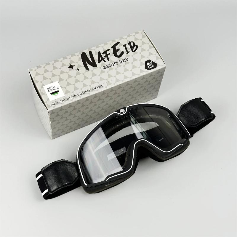 Vintage Men's Motorcycle Goggles, Windproof Retro Design