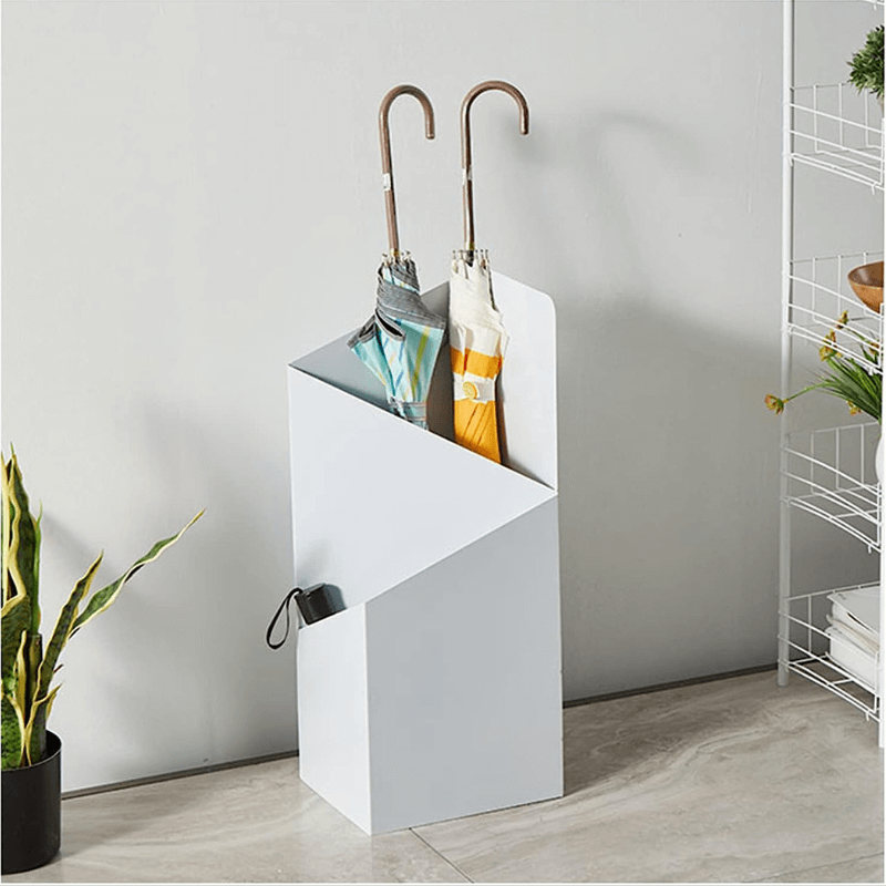 Scandinavian Minimalist Metal Umbrella Stand with Drip Tray