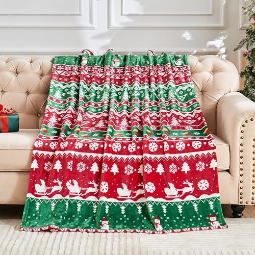 Soft Pink Flannel Christmas Blanket for Cozy Holiday Nights