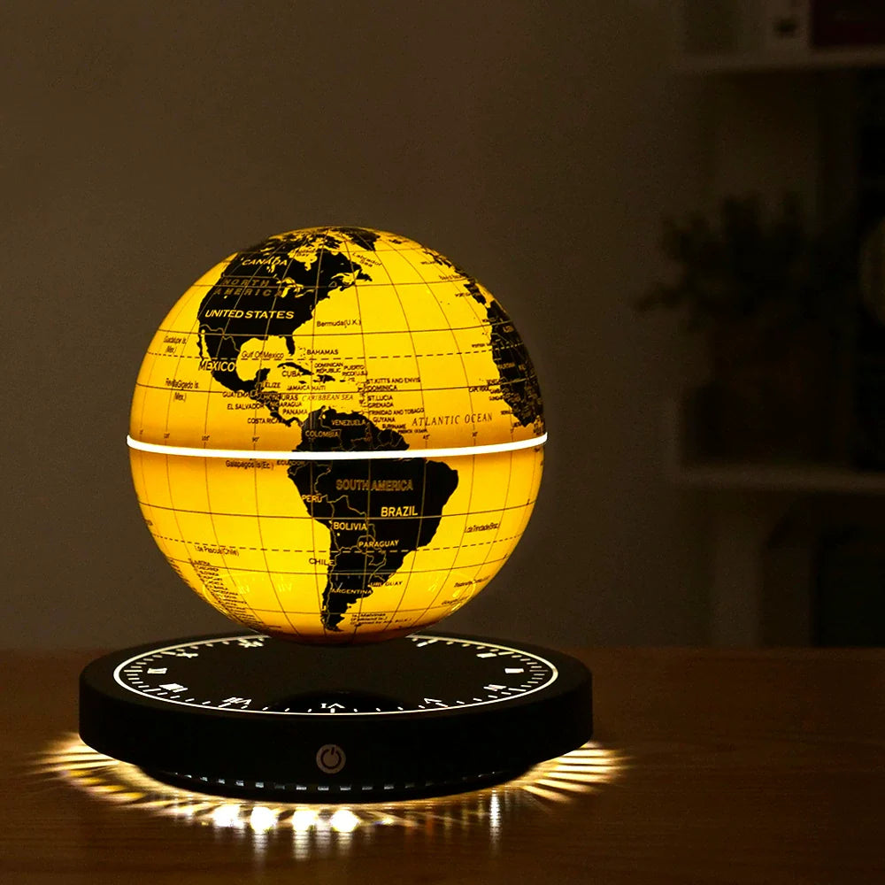 Levitating Globe Lamp with Digital Clock Base
