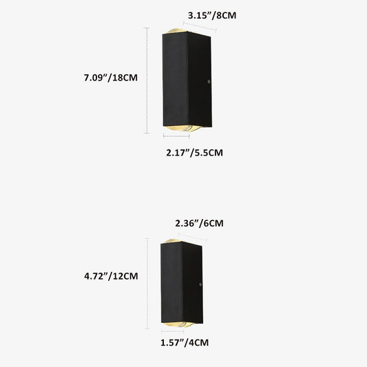 Modern Waterproof LED Outdoor Wall Light – Rectangular Aluminum Design