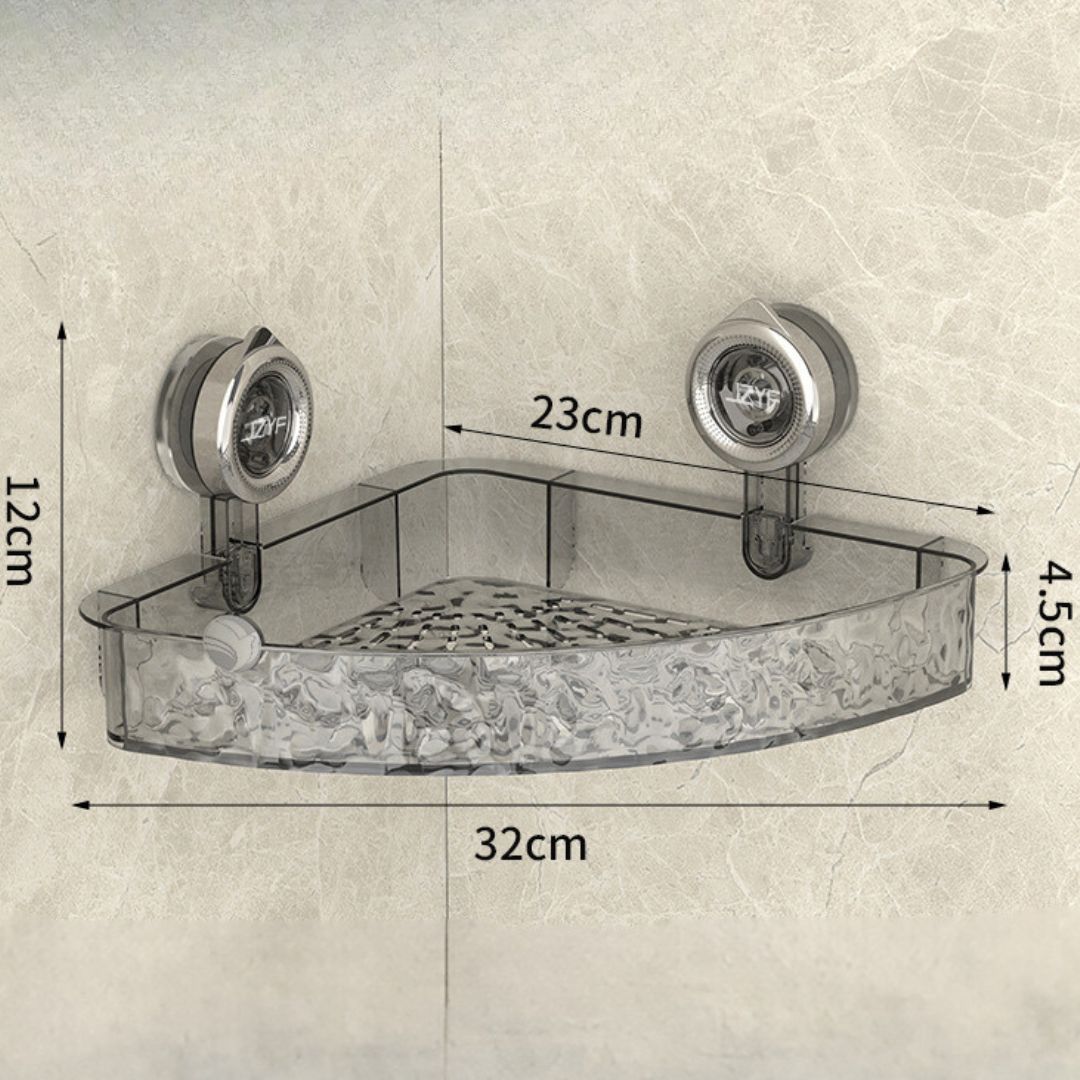 Bathroom Corner Shelf with Suction Cups for Easy Installation