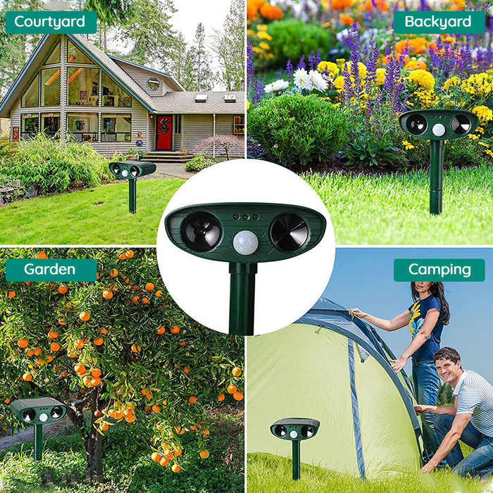 Solar-Powered Ultrasonic Animal Repeller for Effective Raccoon Control