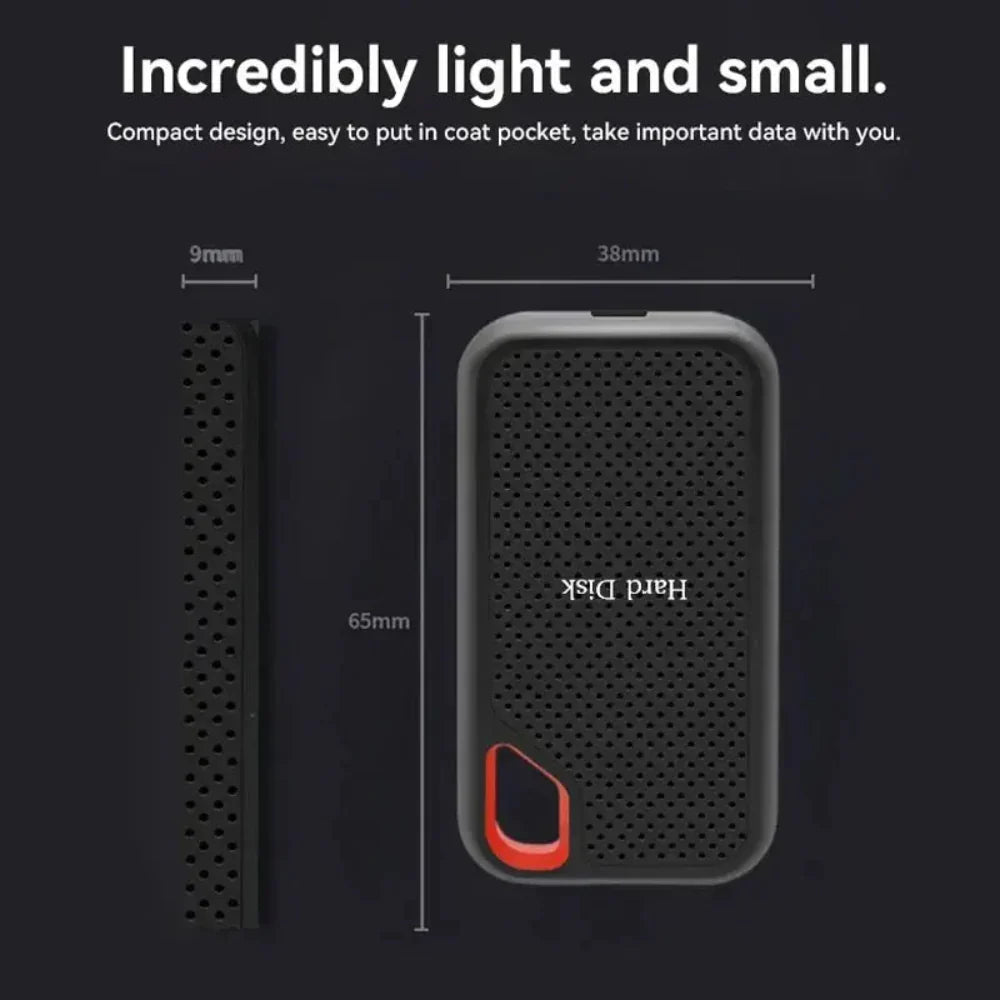 Portable High-Speed External SSD for Rapid Data Transfer & Shockproof Storage