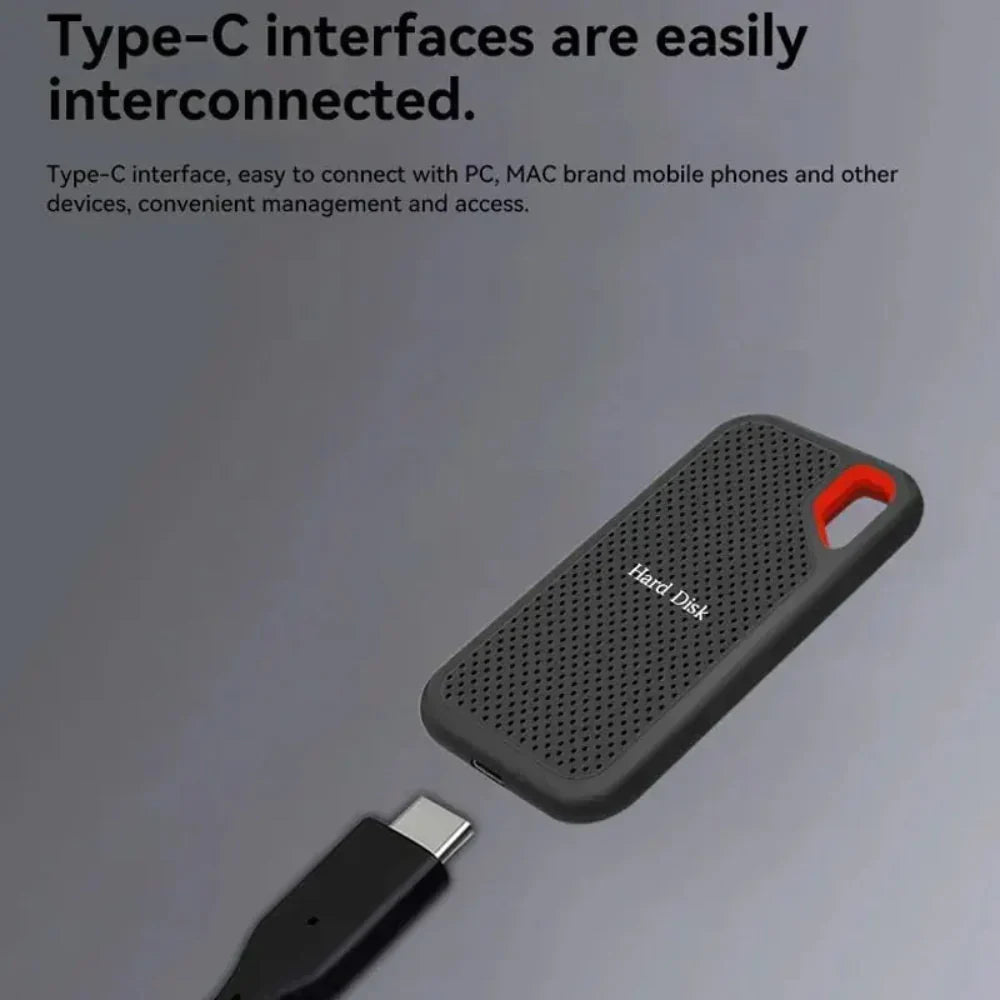 Portable High-Speed External SSD for Rapid Data Transfer & Shockproof Storage