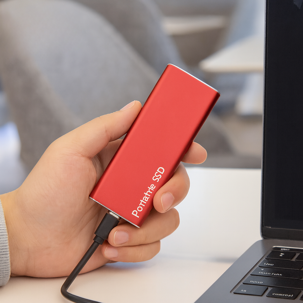 High-Speed Aluminum Portable External SSD Storage Drive