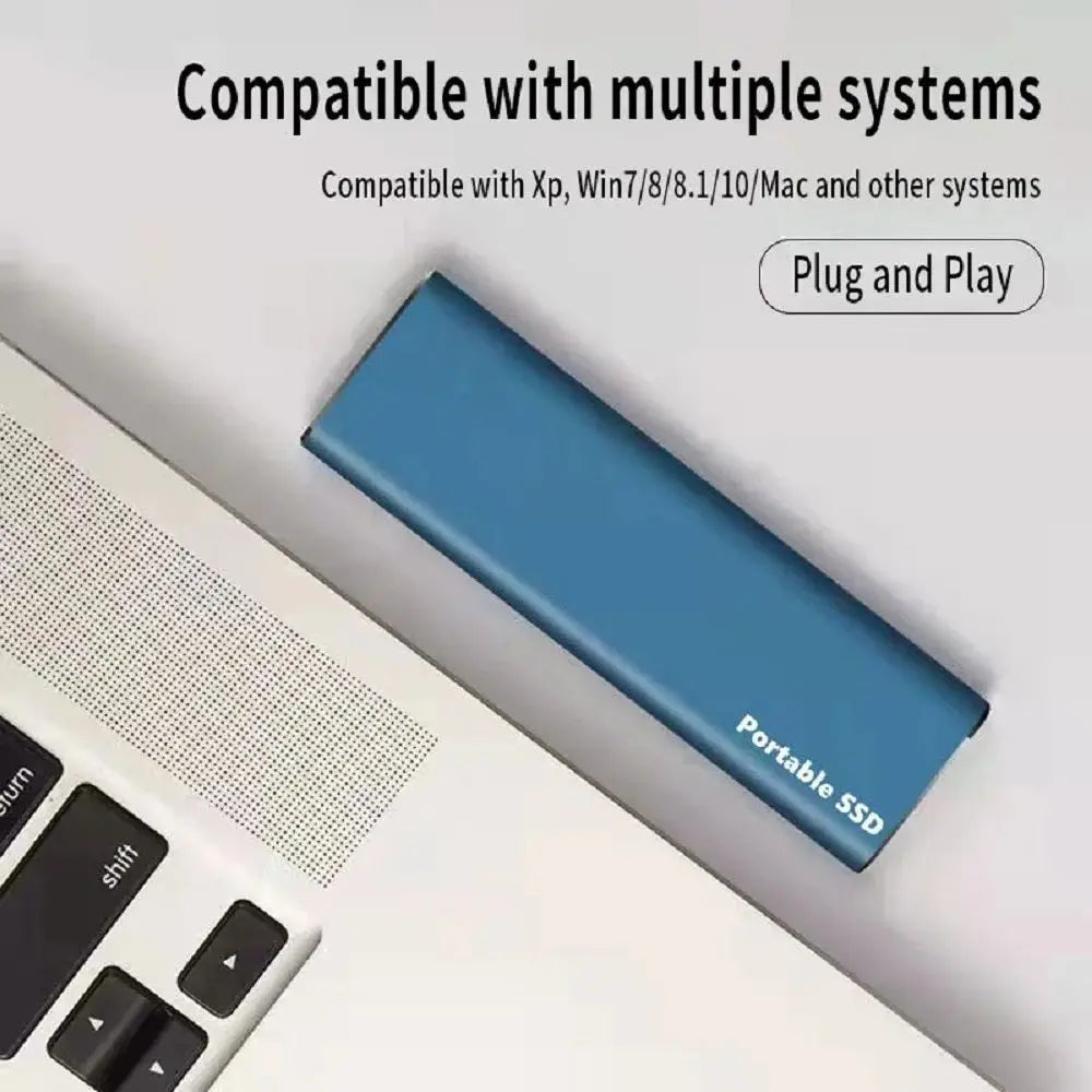 High-Speed Aluminum Portable External SSD Storage Drive
