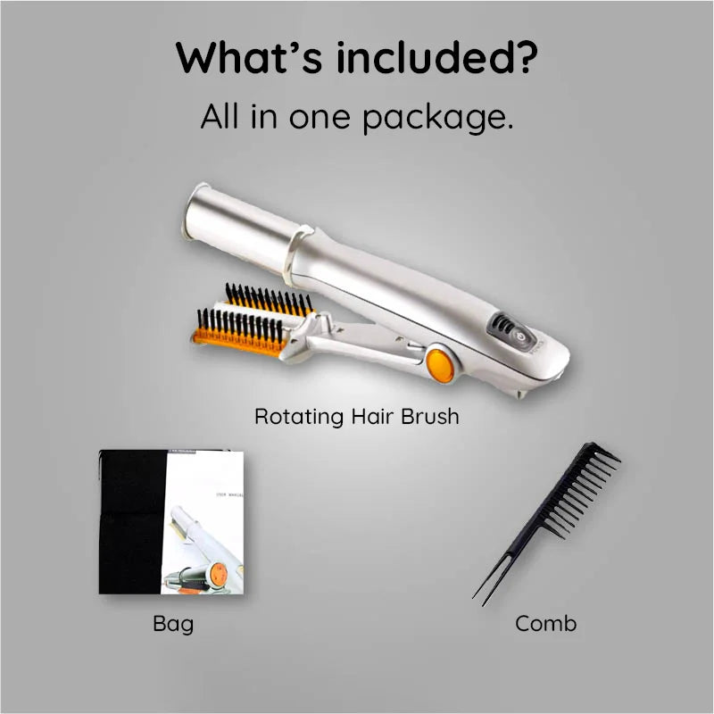 2 in 1 Rotating Hair Brush & Iron for Professional Styling