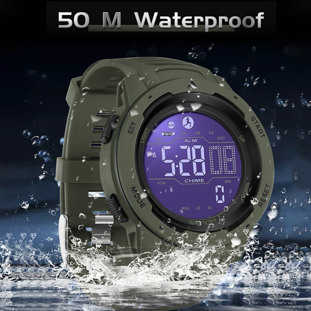 Waterproof Outdoor Fitness Digital Pedometer Watch