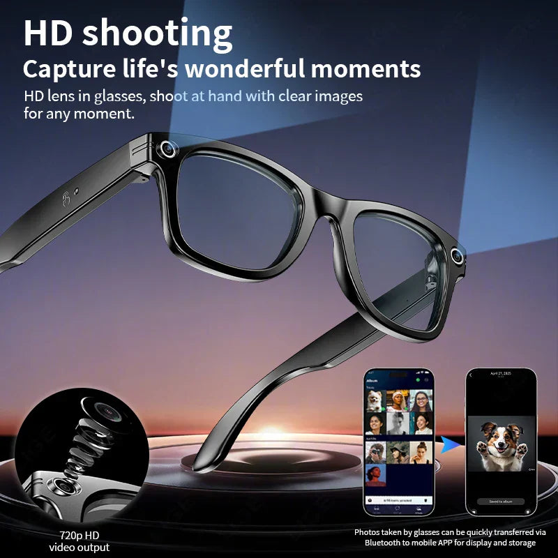 Smart Bluetooth-Enabled Camera Glasses