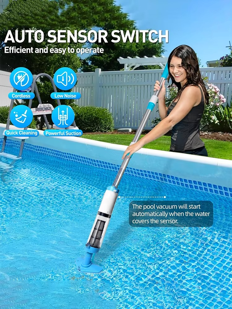 Cordless Rechargeable Pool Vacuum with 3-in-1 Cleaning Modes