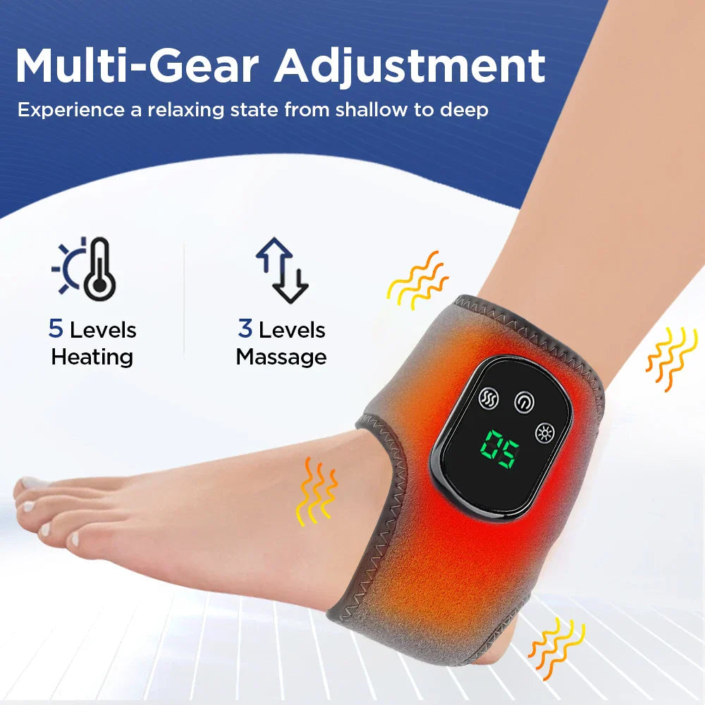 Infrared Heated Ankle Massager with Adjustable Vibration