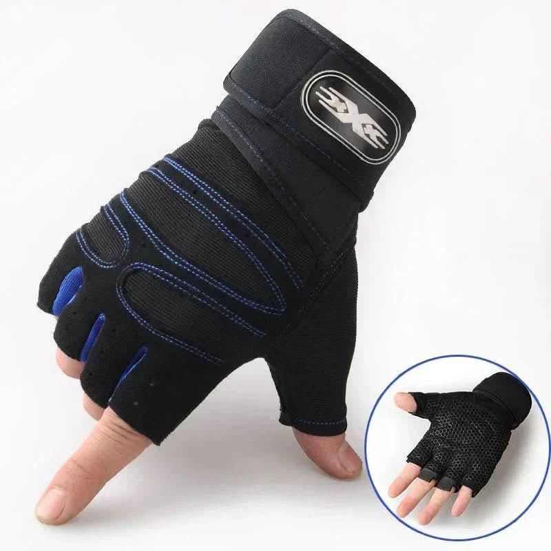 Shock-Resistant Fitness Gloves with Wrist Support for Strength Training & Cycling