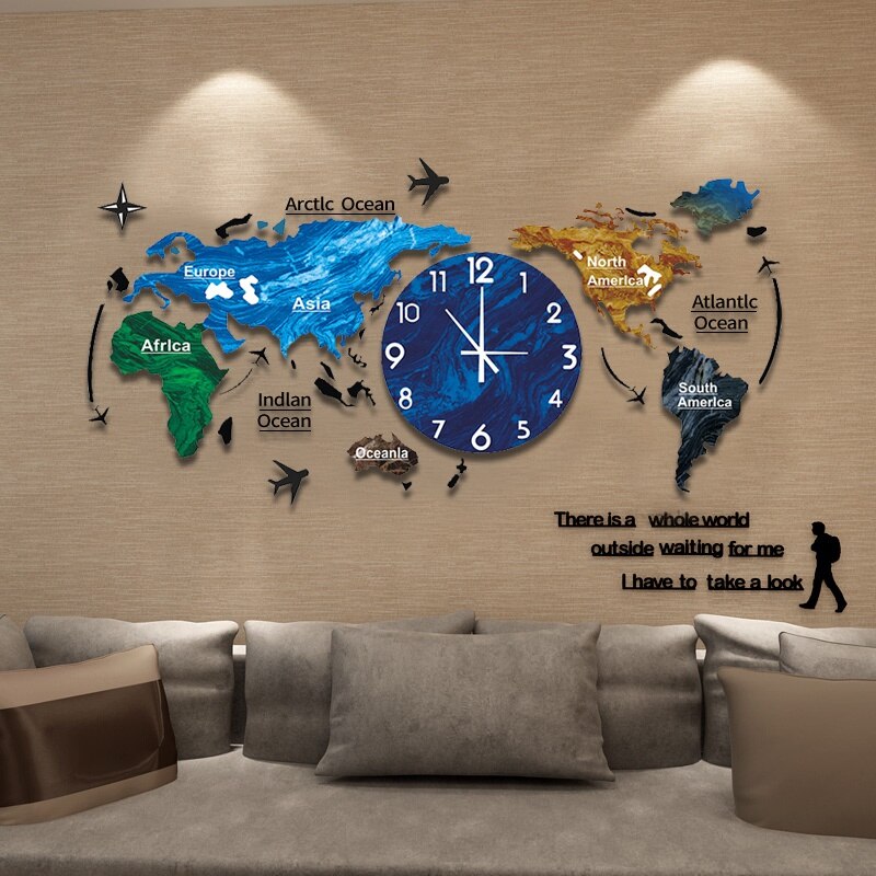 Artsy 3D DIY Wall Clock in Unique Acrylic Design