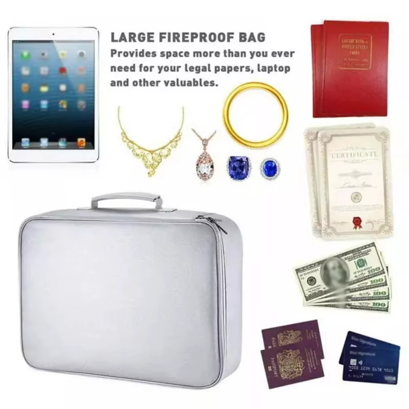 Fireproof Waterproof Document Bag – Secure Portable Storage for Travel & Home