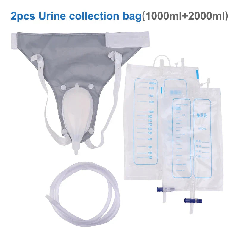 Silicone Urine Collector for Adults with Catheter Bag