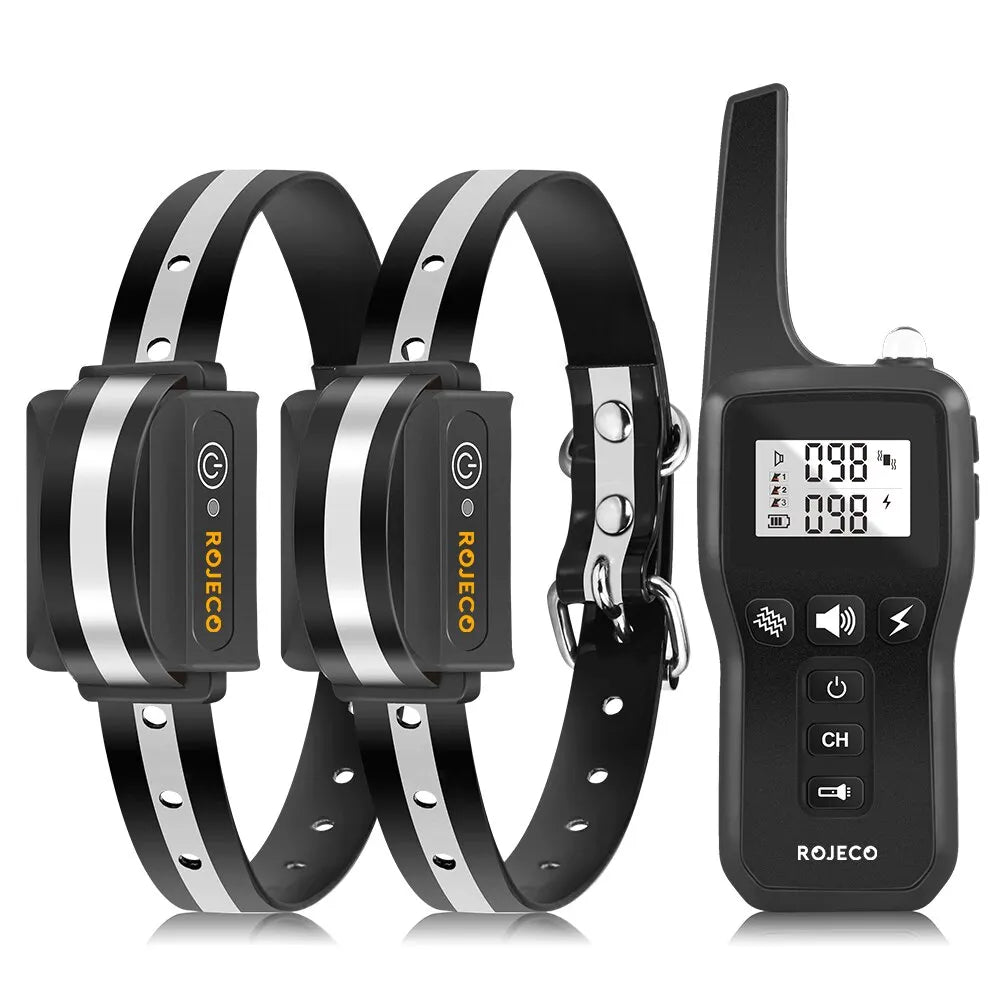 Waterproof 1000m Dog Training Collar with Remote for All Dog Sizes