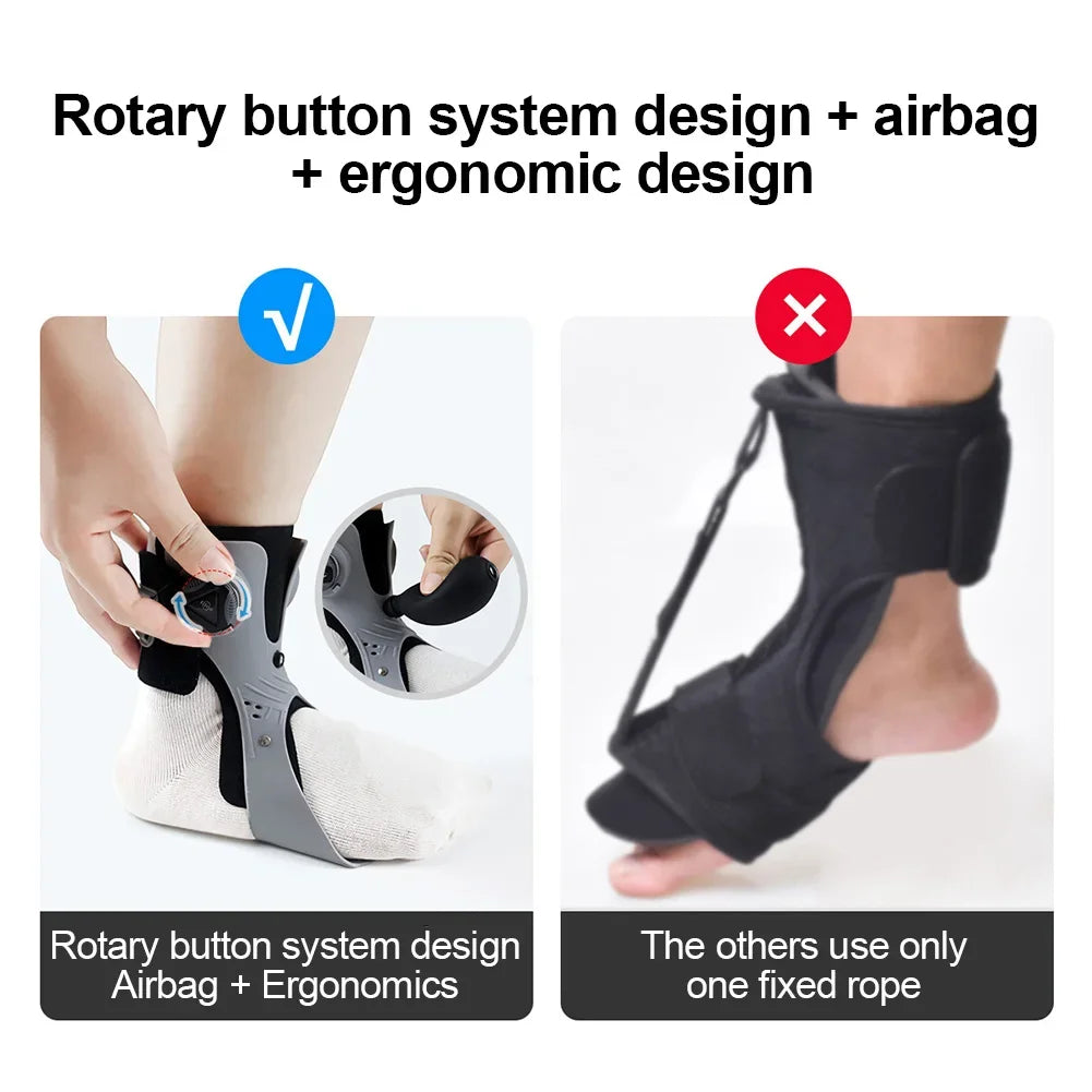 Adjustable Ankle Support Brace for Foot Drop Correction