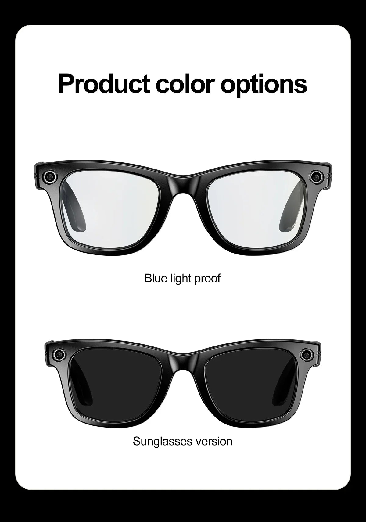 Smart Bluetooth-Enabled Camera Glasses