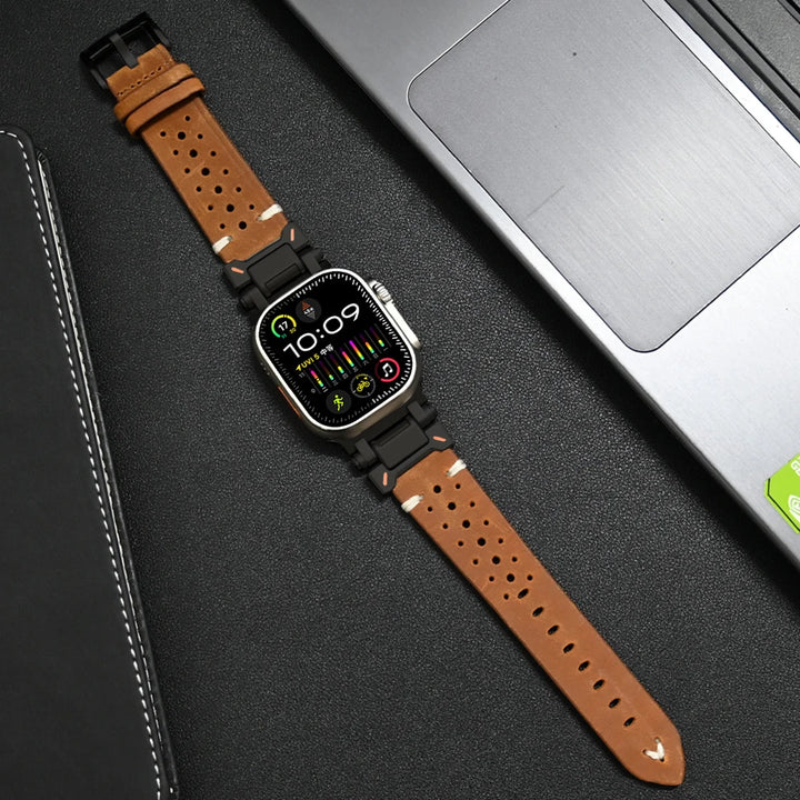 Genuine Leather Apple Watch Strap – Stylish & Durable Replacement Band