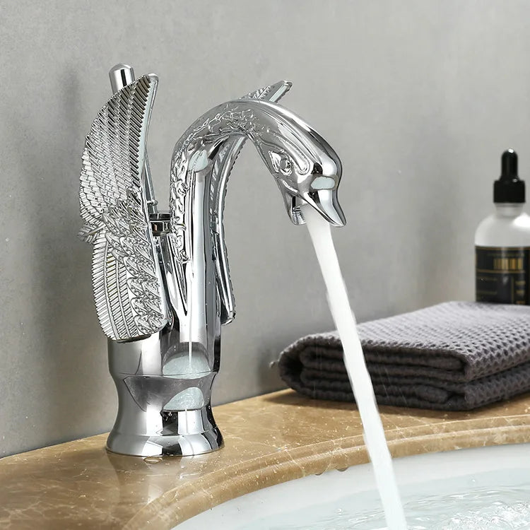 Swan Gold Single-Handle Basin Faucet