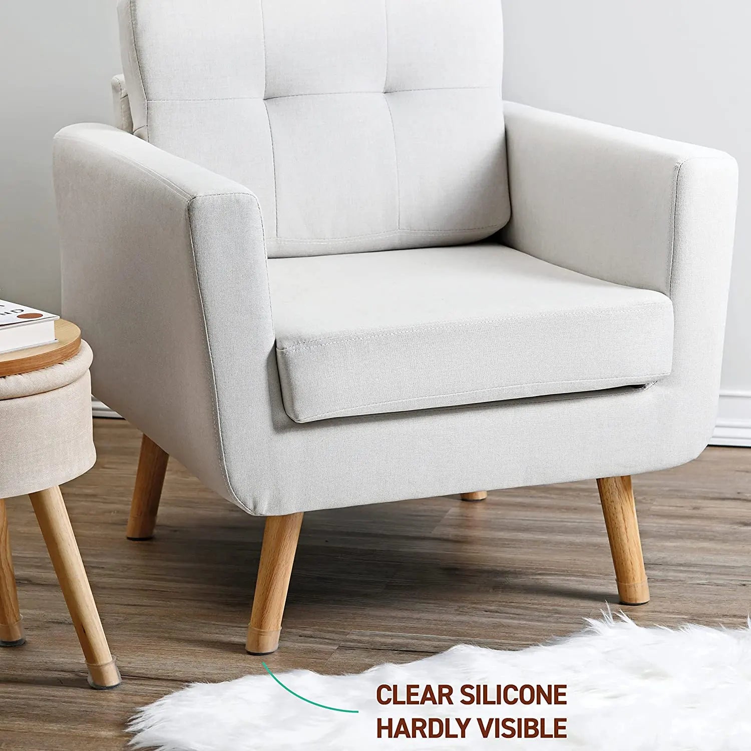 Silicone Chair Leg Protectors with Felt Pads