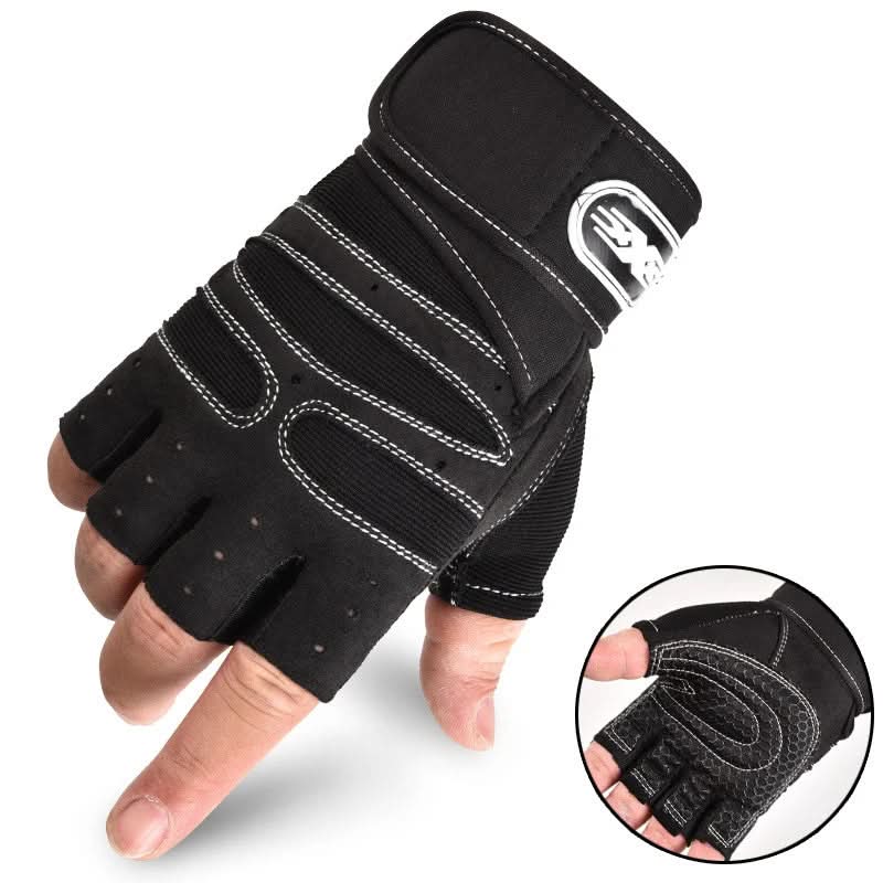 Shock-Resistant Fitness Gloves with Wrist Support for Strength Training & Cycling