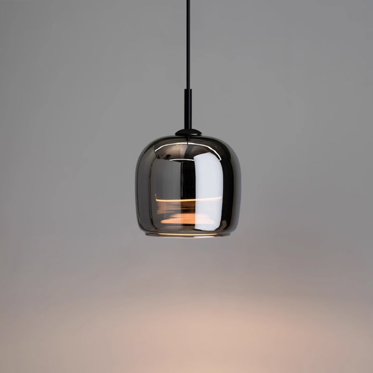 Nordic Black Glass Pendant Light - Modern Kitchen & Dining Hanging Lamp