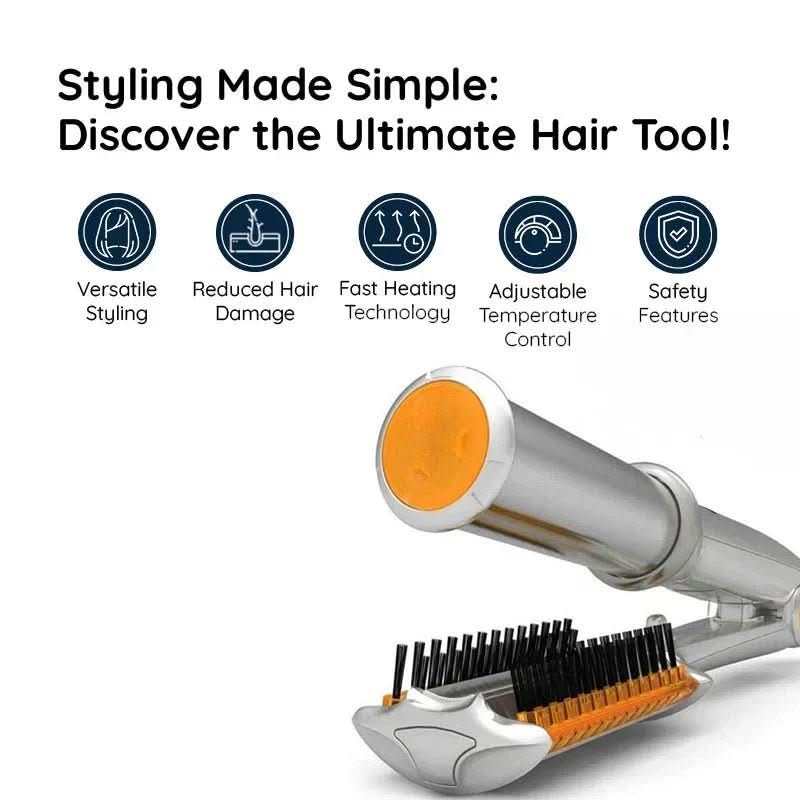 2-in-1 Rotating Hair Styling & Smoothing Brush