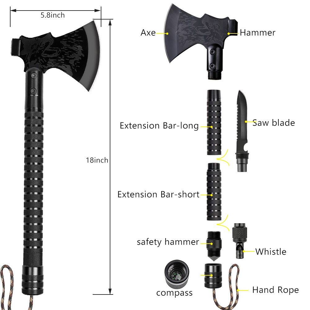 Multi-Tool Foldable Axe for Survival and Camping