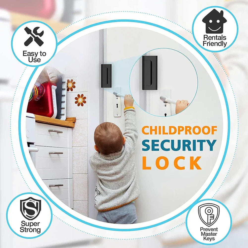 Childproof Anti-Theft Door Security Latch