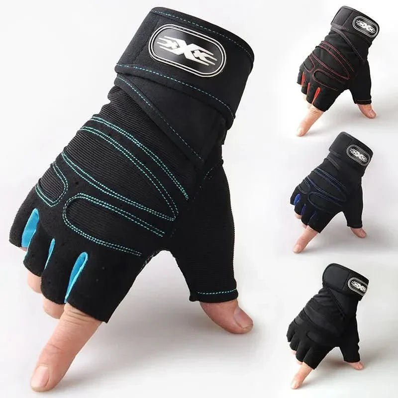 Shock-Resistant Fitness Gloves with Wrist Support for Strength Training & Cycling
