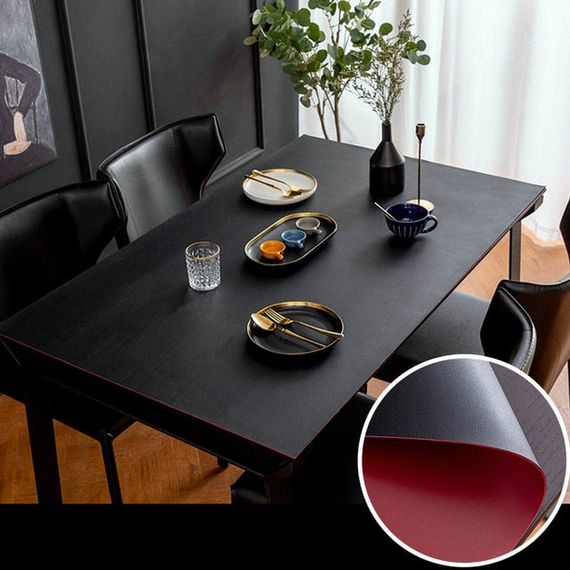 Nordic Style Leather Waterproof Table Mat for Protection