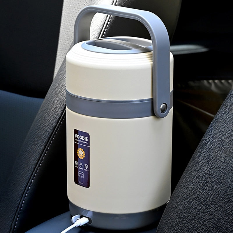USB-Powered Portable Lunch Box with 304 Stainless Steel Warmer