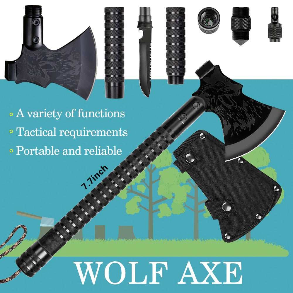 Multi-Tool Foldable Axe for Survival and Camping