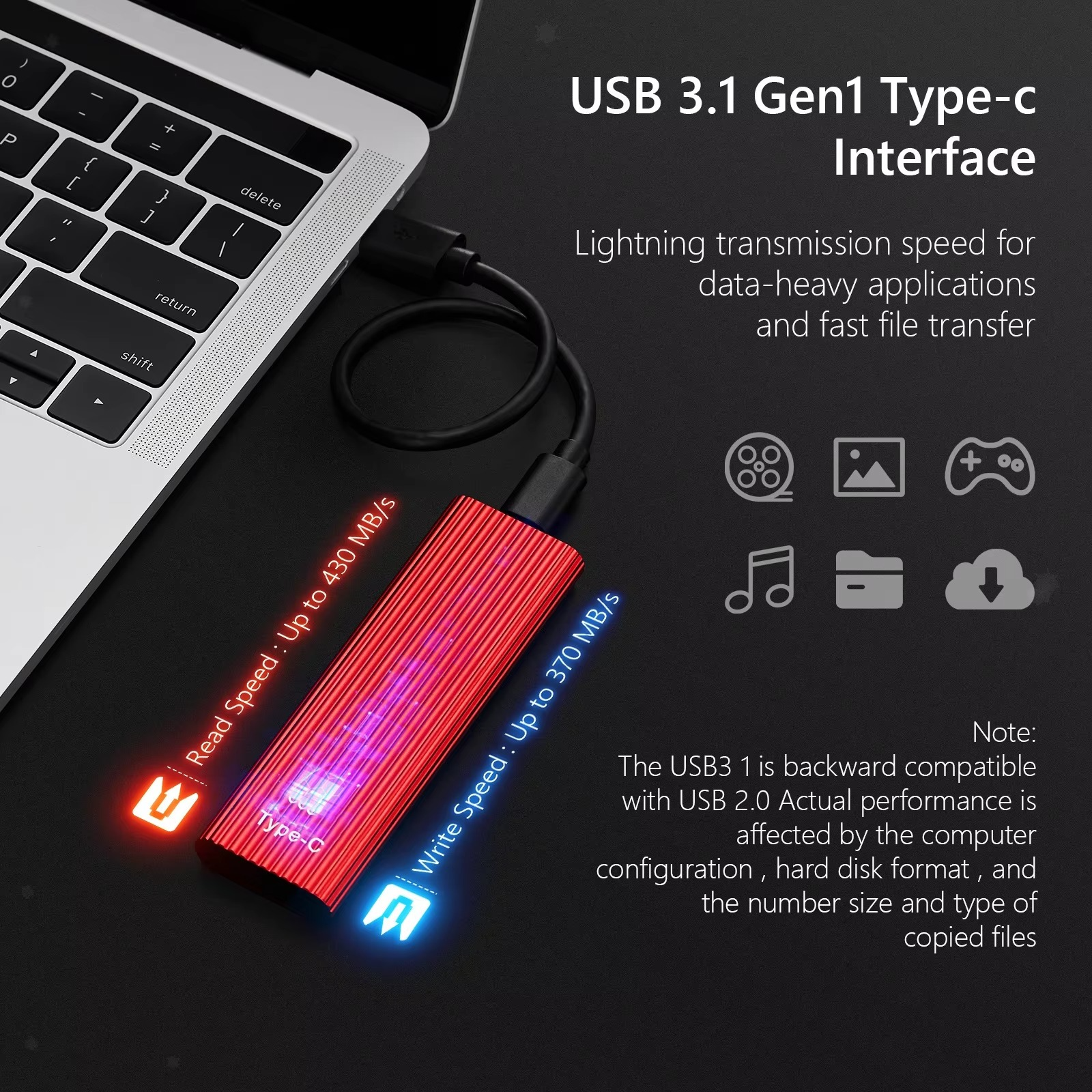Ultra-Fast USB 3.1 Portable SSD - High-Speed Solid State Drive