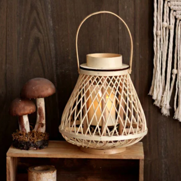 Rustic Rattan Weave Lanterns