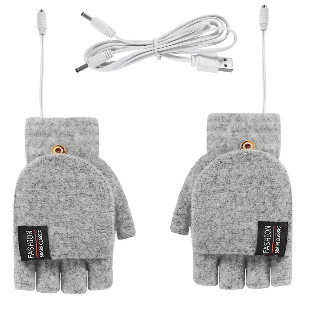 USB Rechargeable Heated Gloves with Adjustable Warmth Settings