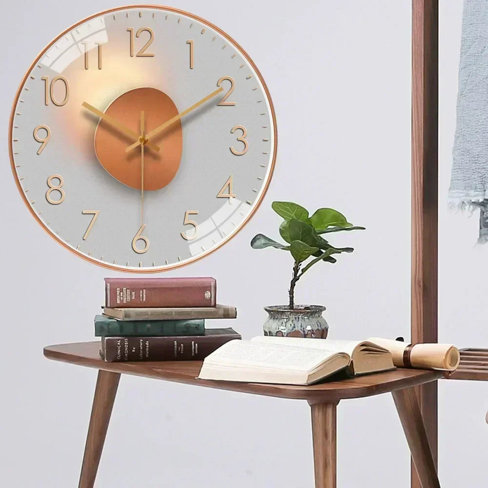 Silent Wall Clock | Elegant, Non-Ticking Timepiece for Bedroom & Office