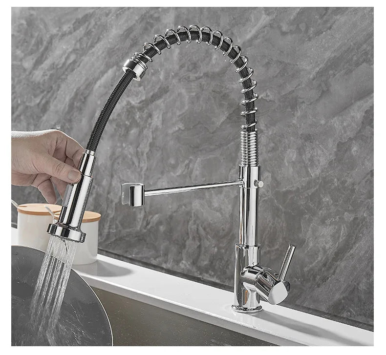 Luxury Double Bronze Kitchen Faucet with DualFlow for a Modern Touch