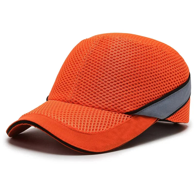 Red Safety Bump Cap - Durable Helmet for Home, Work, and Factory Use