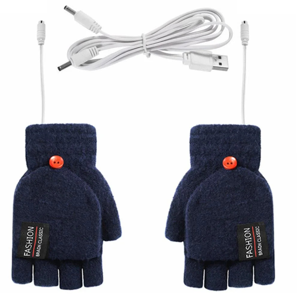 USB Rechargeable Heated Gloves with Adjustable Warmth Settings