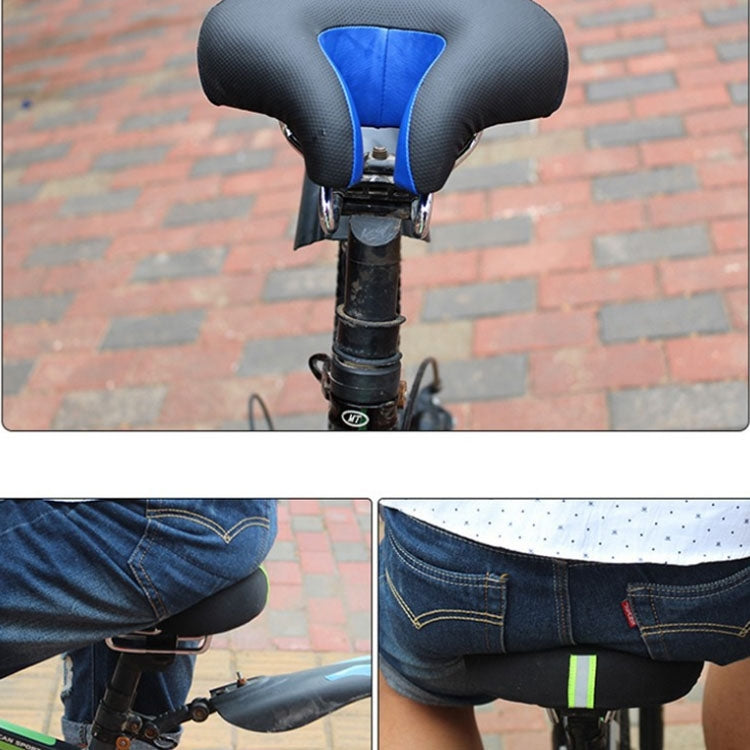 Noseless Mountain Bike Saddle with Thick Soft Padding for Comfort (Black)