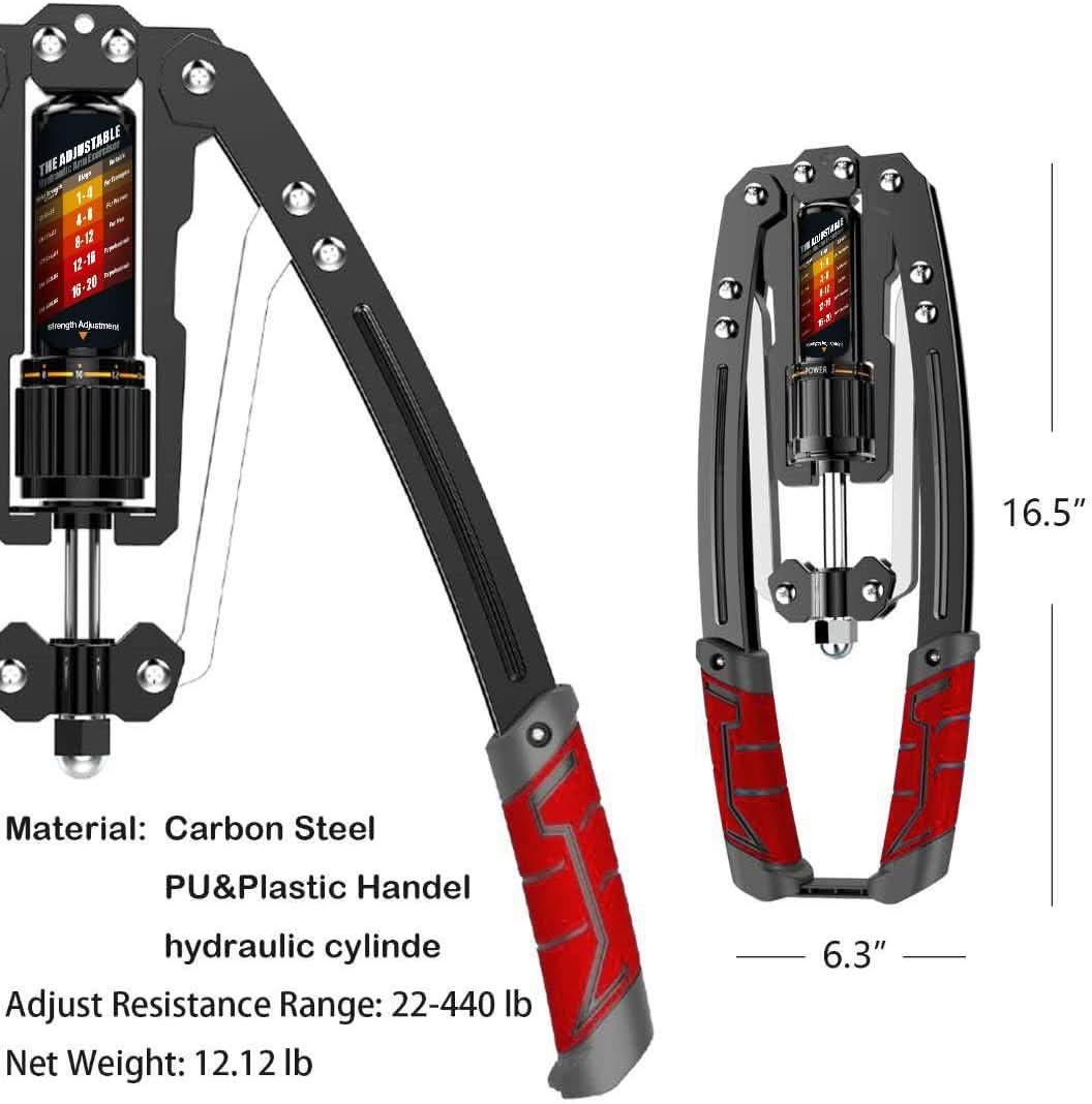 Adjustable Hydraulic Arm Trainer for Upper Body Workouts Up to 200 kg