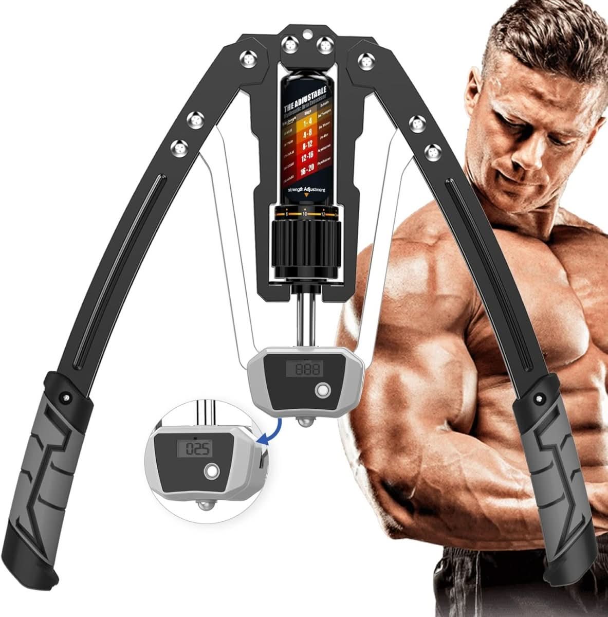 Adjustable Hydraulic Arm Trainer for Upper Body Workouts Up to 200 kg