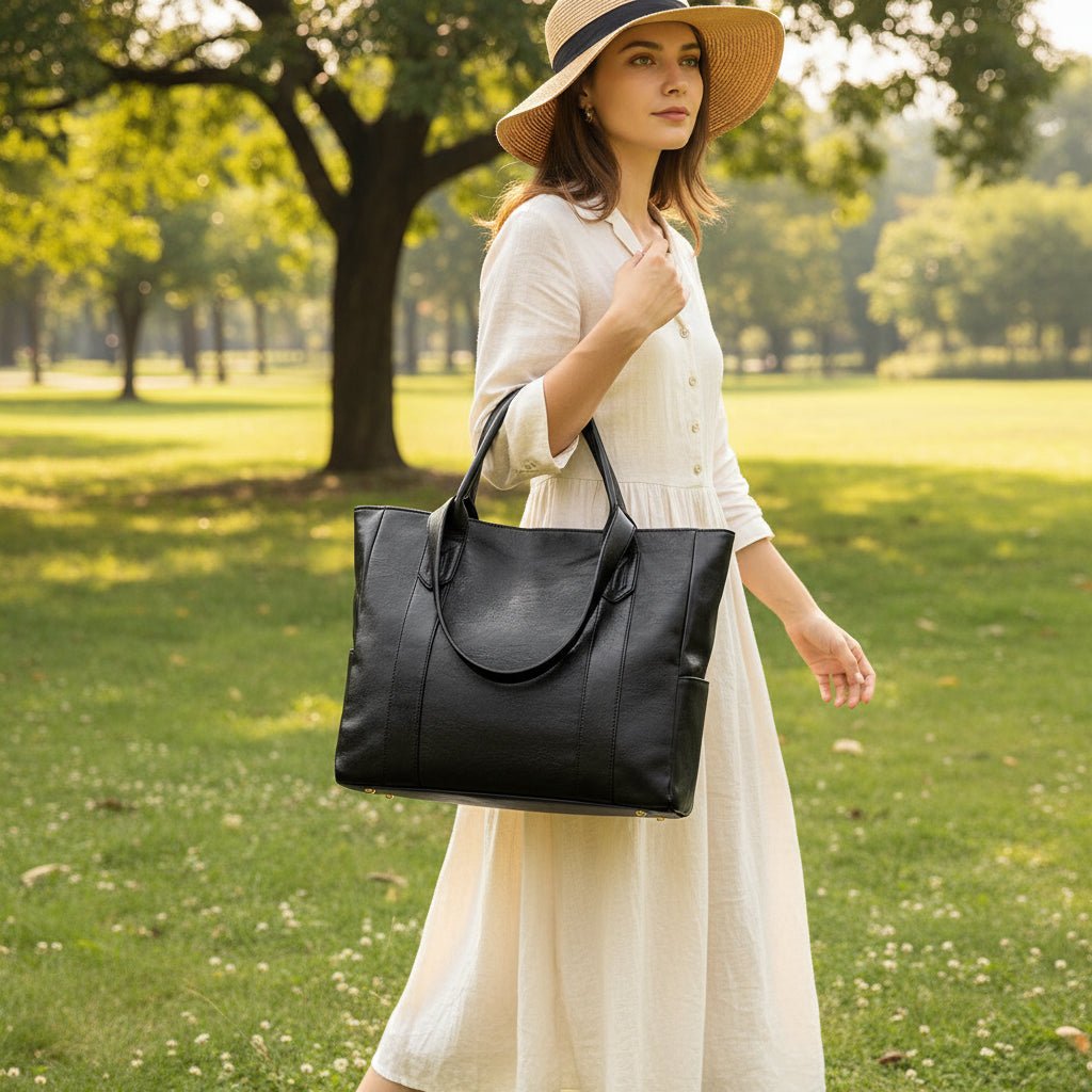 Retro-Inspired Smooth Leather Shoulder Bag with Elegant Finish
